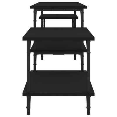 TV-taso musta 157x35x52 cm tekninen puu