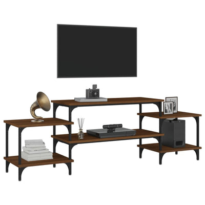 TV-taso ruskea tammi 157x35x52 cm tekninen puu
