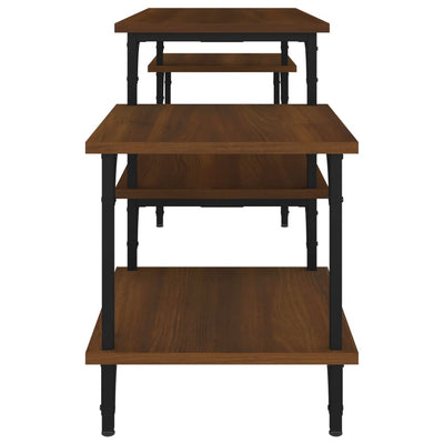 TV-taso ruskea tammi 157x35x52 cm tekninen puu