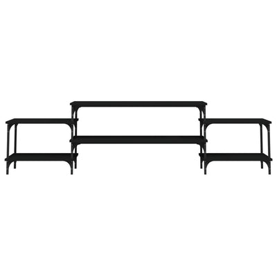 TV-taso musta 197x35x52 cm tekninen puu
