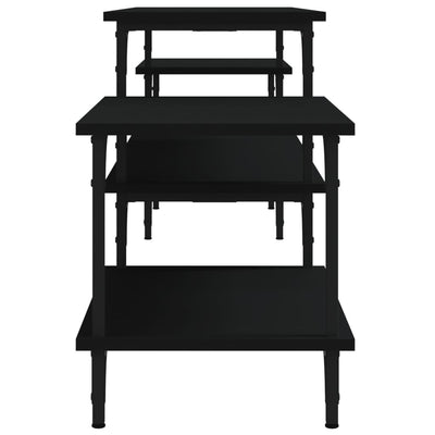 TV-taso musta 197x35x52 cm tekninen puu