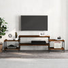 TV-taso ruskea tammi 197x35x52 cm tekninen puu