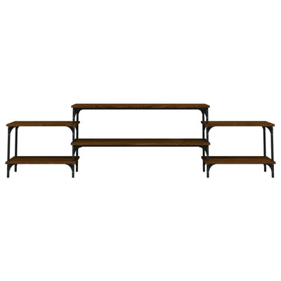 TV-taso ruskea tammi 197x35x52 cm tekninen puu