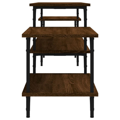 TV-taso ruskea tammi 197x35x52 cm tekninen puu