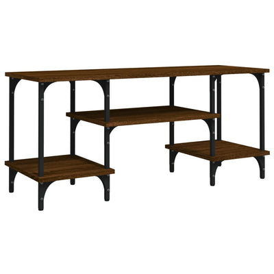 TV-taso ruskea tammi 102x35x45,5 cm tekninen puu