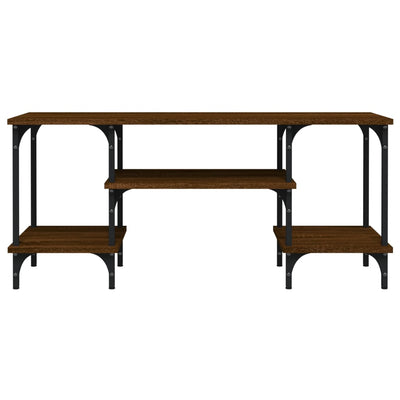 TV-taso ruskea tammi 102x35x45,5 cm tekninen puu