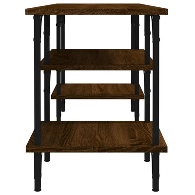 TV-taso ruskea tammi 102x35x45,5 cm tekninen puu