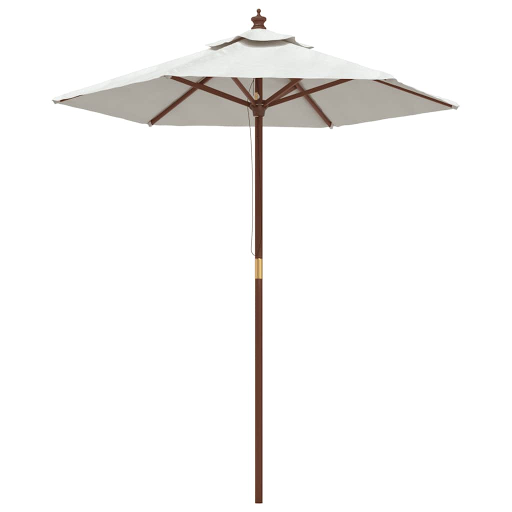 Puutarhan aurinkovarjo puutolppa hiekka 196x231 cm