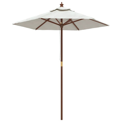 Puutarhan aurinkovarjo puutolppa hiekka 196x231 cm