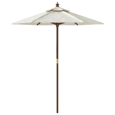 Puutarhan aurinkovarjo puutolppa hiekka 196x231 cm