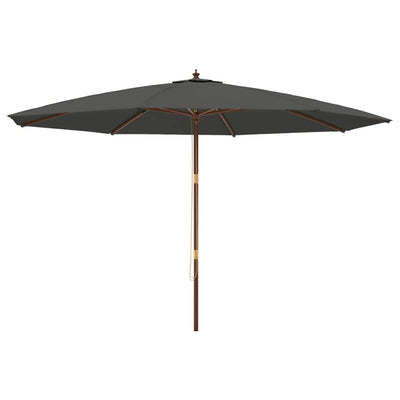 Puutarhan aurinkovarjo puutolppa antrasiitti 400x273 cm