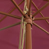 Viininpunainen puutarhan aurinkovarjo Lauren 400x273cm (puutolppa)