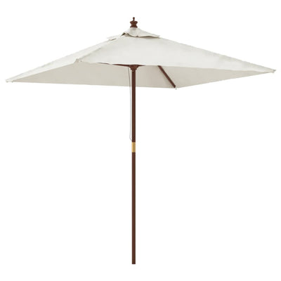 Puutarhan aurinkovarjo puutolppa hiekka 198x198x231 cm