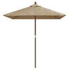 Puutarhan aurinkovarjo puutolppa taupe 198x198x231 cm