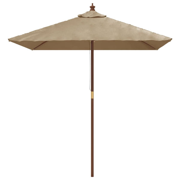 Puutarhan aurinkovarjo puutolppa taupe 198x198x231 cm