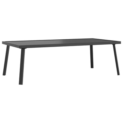 Puutarhasohvapöytä antrasiitti 110x55x35 cm teräs