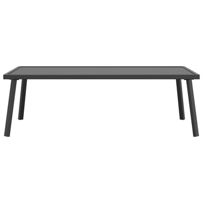 Puutarhasohvapöytä antrasiitti 110x55x35 cm teräs