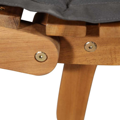 Tummanharmaat aurinkotuoli Ilane (tyynyt akasiapuu)