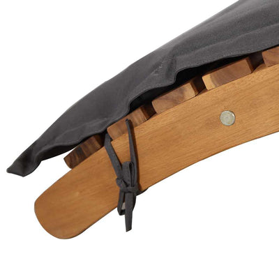 Tummanharmaat aurinkotuoli Ilane (tyynyt akasiapuu)