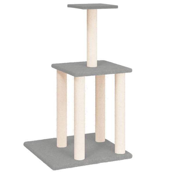 Vaaleanharm kissan kiipeilypuu sisal- raapimispylväillä Tiution 85,5cm