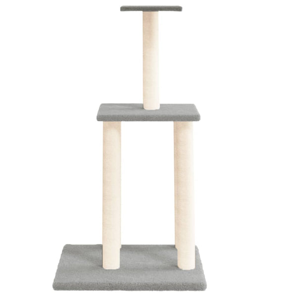 Vaaleanharm kissan kiipeilypuu sisal- raapimispylväillä Tiution 85,5cm