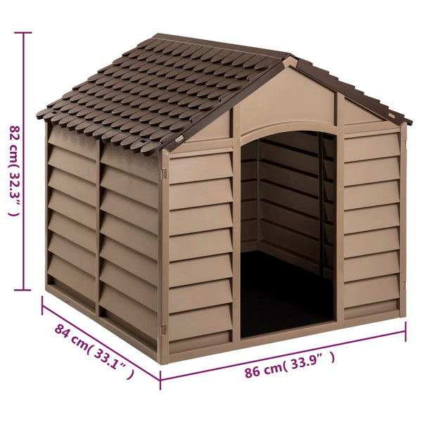 Ruskea koirankoppi Prodoniuc 86x84x82cm (polypropeeni)