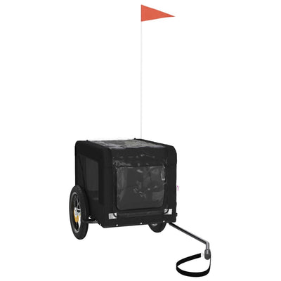 Lemmikinkuljetuskärry polkupyörään musta kangas&rauta