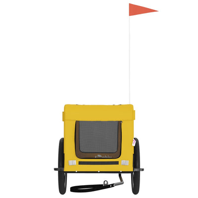 Lemmikinkuljetuskärry polkupyörään keltainen/musta kangas/rauta