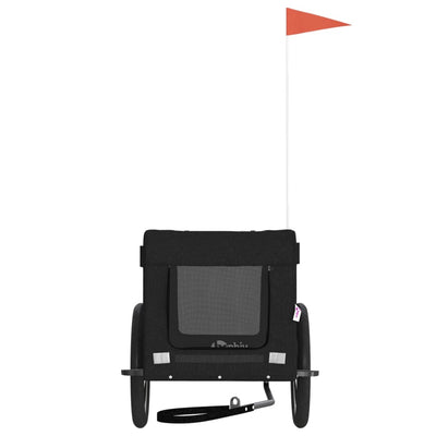 Lemmikinkuljetuskärry polkupyörään musta kangas&rauta