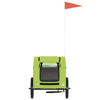Lemmikinkuljetuskärry pyörään vihreä kangas ja rauta