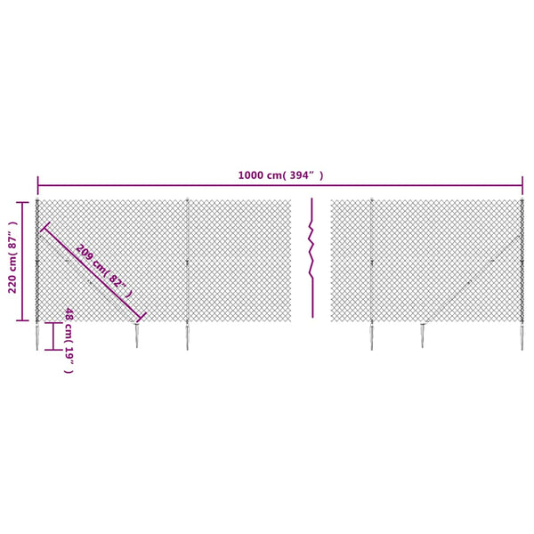 Verkkoaita maapiikeillä vihreä 2,2x10 m