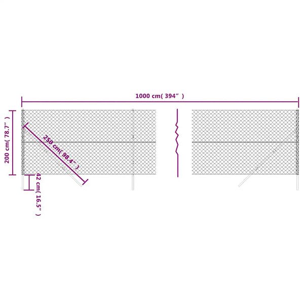 Verkkoaita antrasiitti 2x10 m