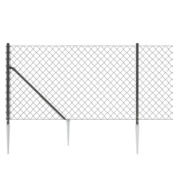 Verkkoaita maapiikeillä antrasiitti 0,8x10 m
