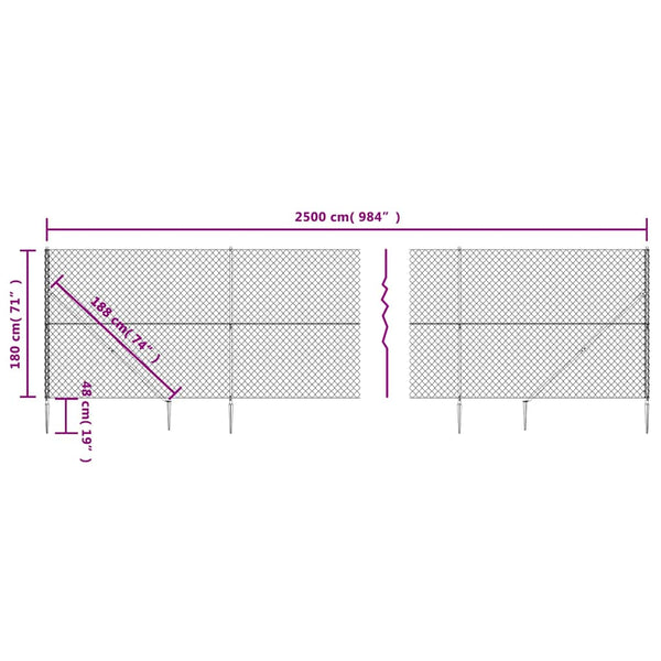 Verkkoaita maapiikeillä antrasiitti 1,8x25 m