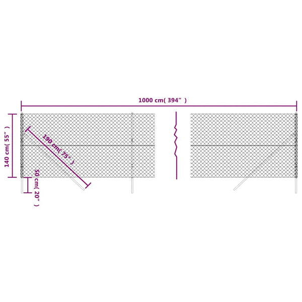 Verkkoaita hopea 1,4x10 m