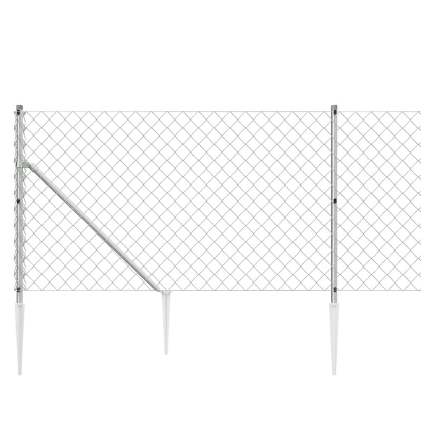 Verkkoaita maapiikeillä hopea 1,1x10 m
