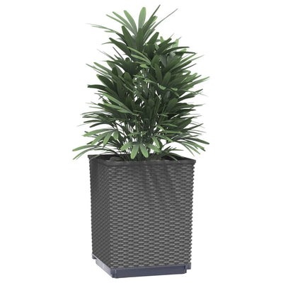 Kukkalaatikot 4 kpl musta 30x30x37 cm polypropeeni