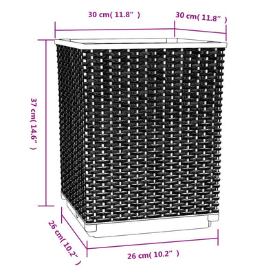 Kukkalaatikot 4 kpl musta 30x30x37 cm polypropeeni