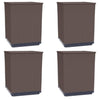 Kukkalaatikot 4 kpl ruskea 30x30x37 cm polypropeeni