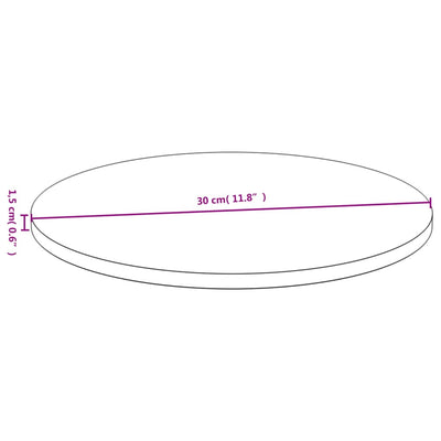 Pöytälevy Ø30x1,5 cm bambu