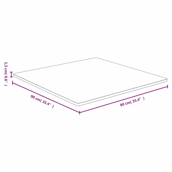 Pöytälevy 90x90x1,5 cm bambu