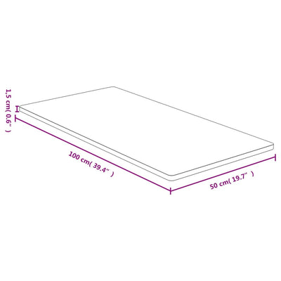 Pöytälevy 50x100x1,5 cm bambu