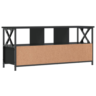TV-taso musta 102x33x45 cm tekninen puu ja rauta