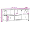 TV-taso musta 102x33x45 cm tekninen puu ja rauta