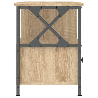 TV-taso Sonoma-tammi 102x33x45 cm tekninen puu ja rauta