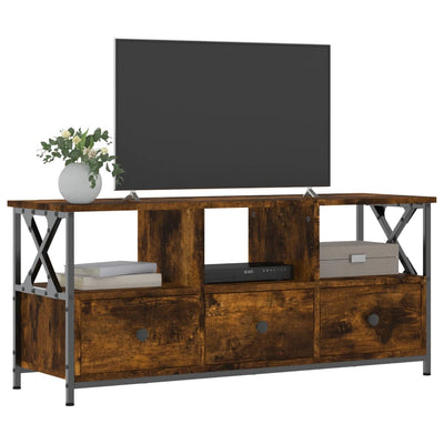 TV-taso savutammi 102x33x45 cm tekninen puu ja rauta