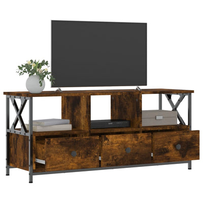 TV-taso savutammi 102x33x45 cm tekninen puu ja rauta