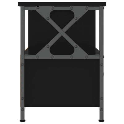 TV-taso musta 90x33x45 cm tekninen puu ja rauta