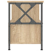 TV-taso Sonoma-tammi 90x33x45 cm tekninen puu ja rauta