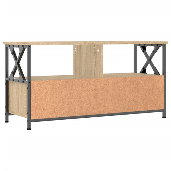 TV-taso Sonoma-tammi 90x33x45 cm tekninen puu ja rauta